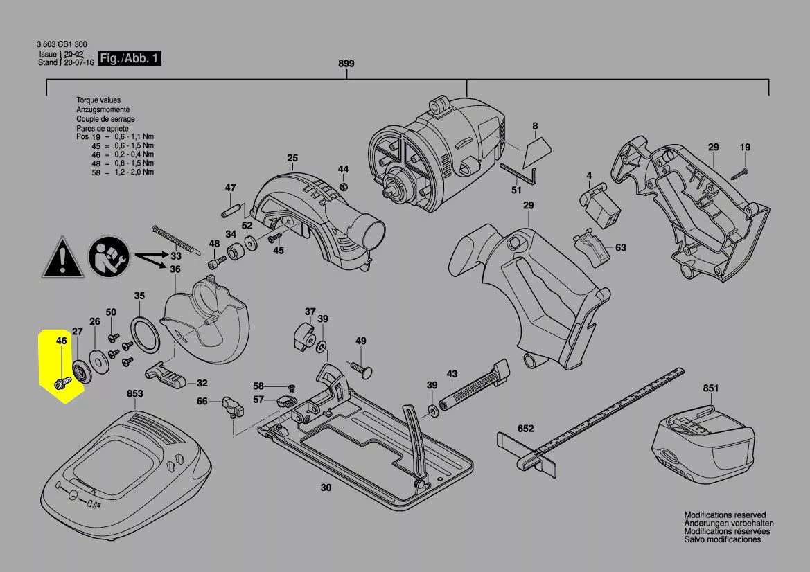 boulon collerette serrage lame réf. 1 619 X07 196 Bosch